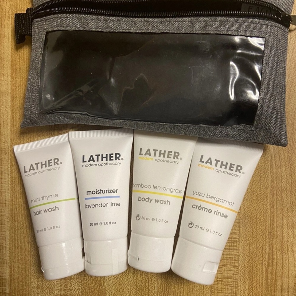 LATHER Travel Set with Pouch
